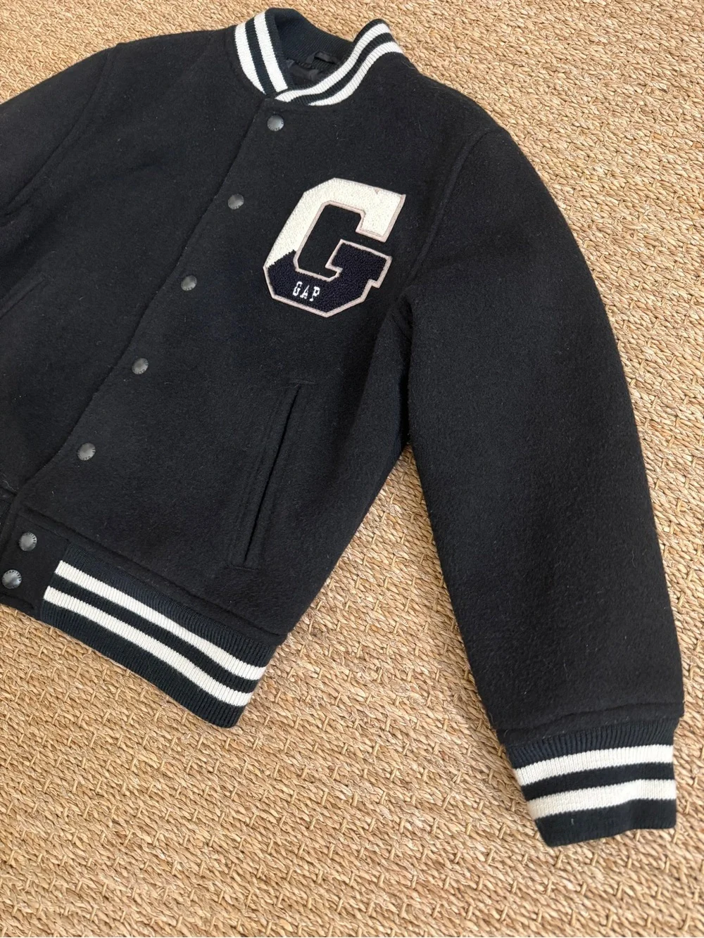 Gap Kids Varsity Letterman Jacket Wool Blend Bomber Coat Size M (8)